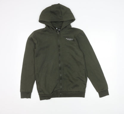 McKenzie Boys Green Full Zip Hooded Jacket 13-15 Years Casual Sportswear