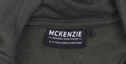 McKenzie Boys Green Full Zip Hooded Jacket 13-15 Years Casual Sportswear