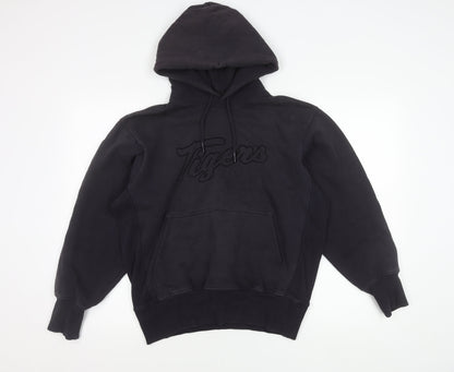 H&M Womens Black Pullover Hoodie Sweatshirt Size S Tigers Logo