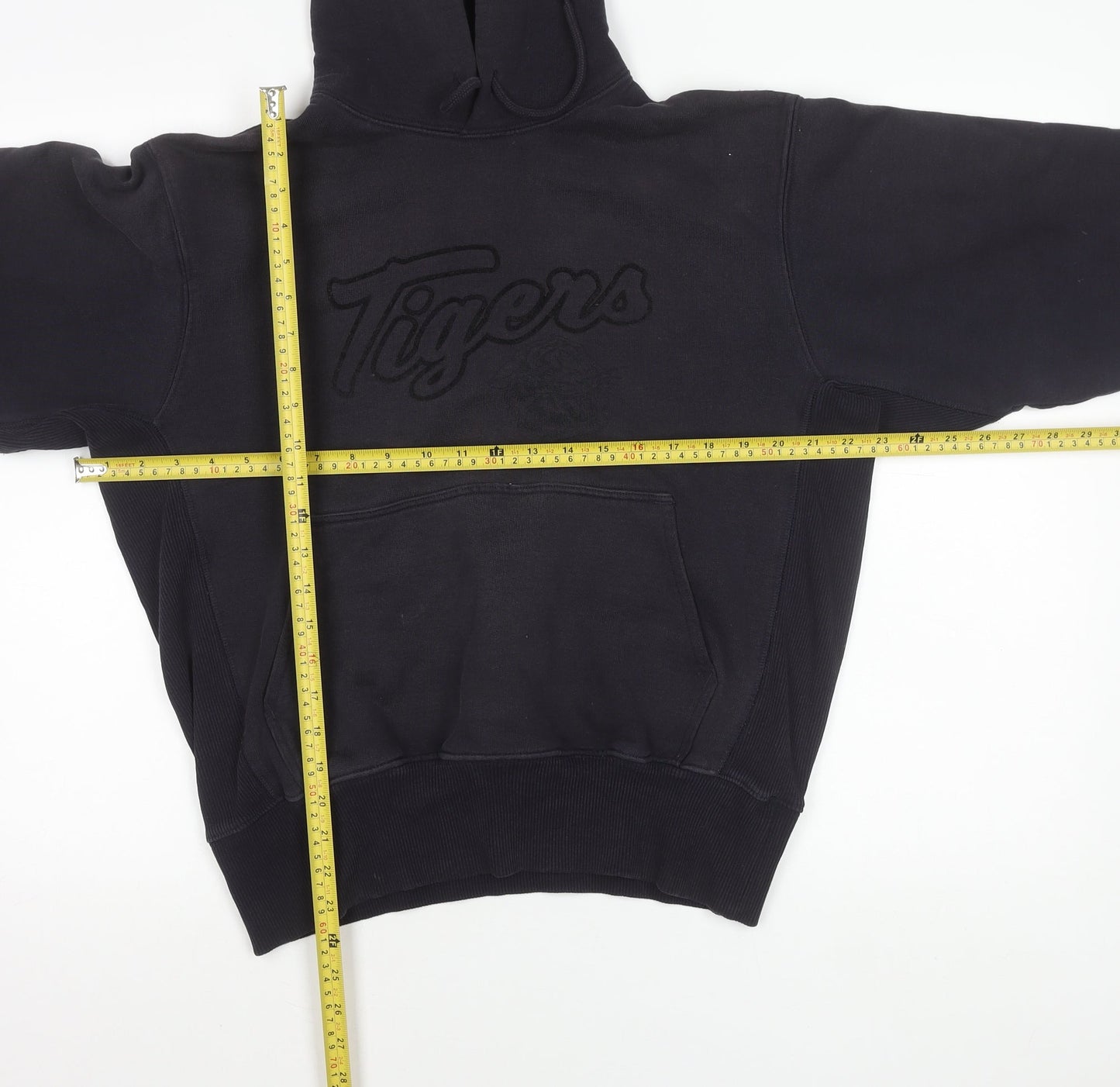 H&M Womens Black Pullover Hoodie Sweatshirt Size S Tigers Logo