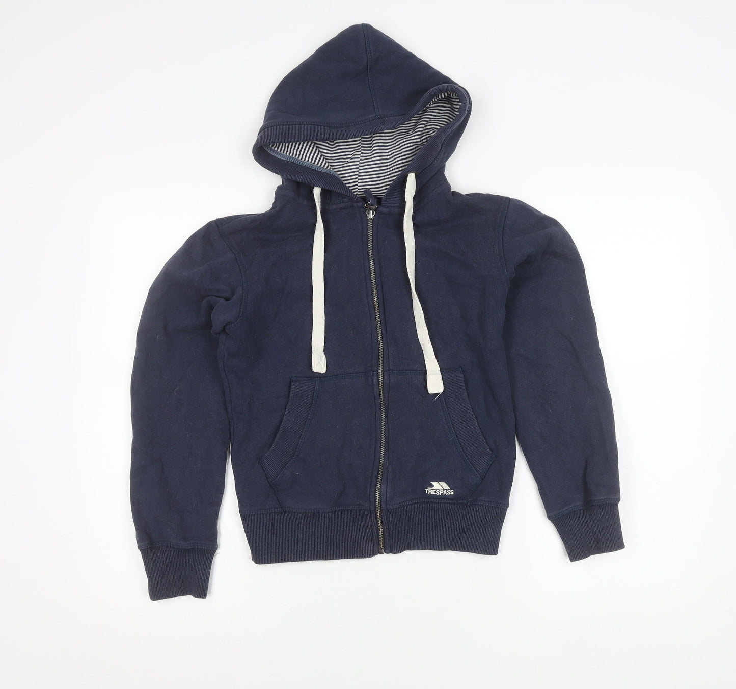 Trespass Boys Blue XXS Full Zip Hooded Jacket Hoodie Cotton Blend