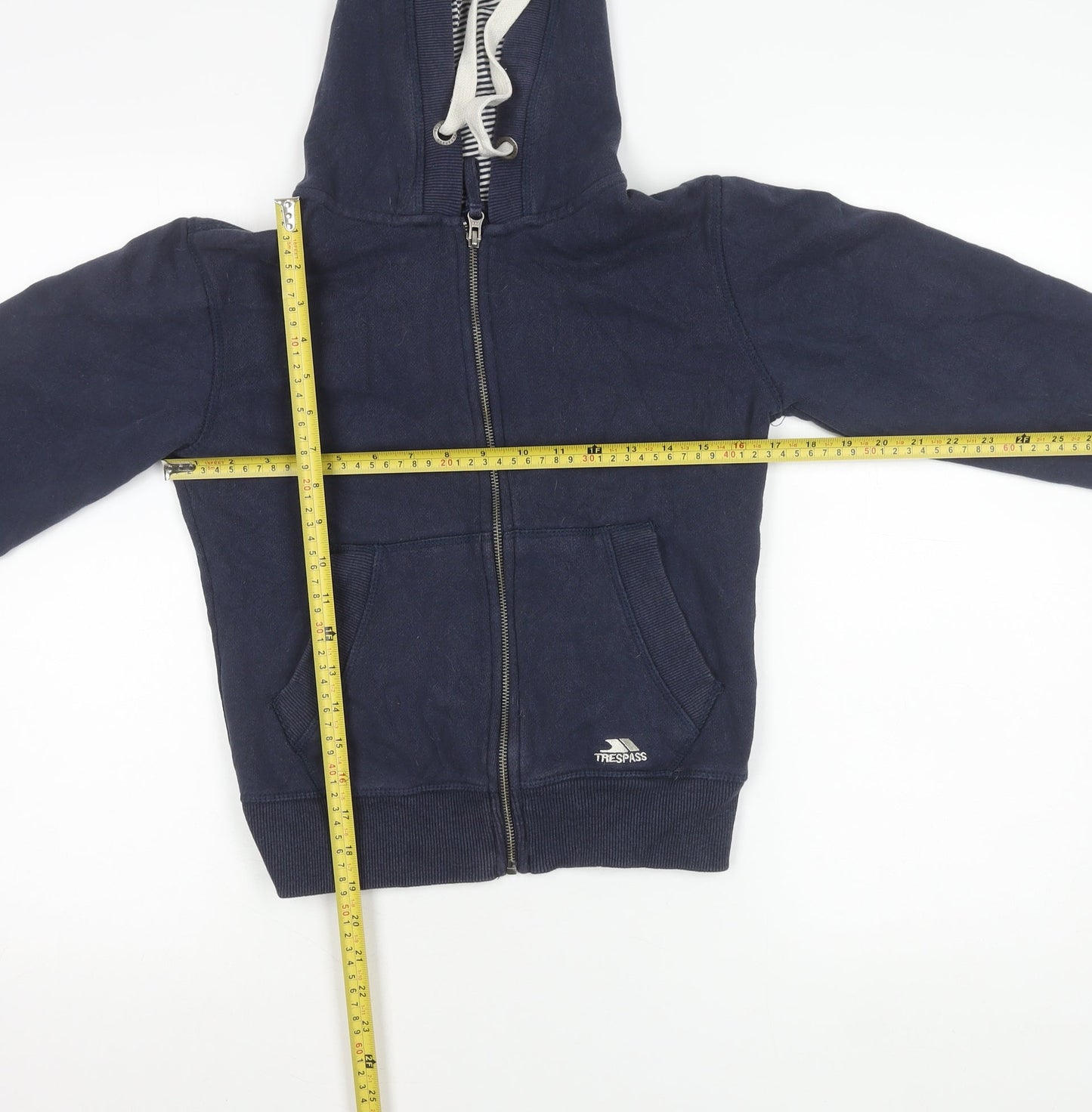 Trespass Boys Blue XXS Full Zip Hooded Jacket Hoodie Cotton Blend