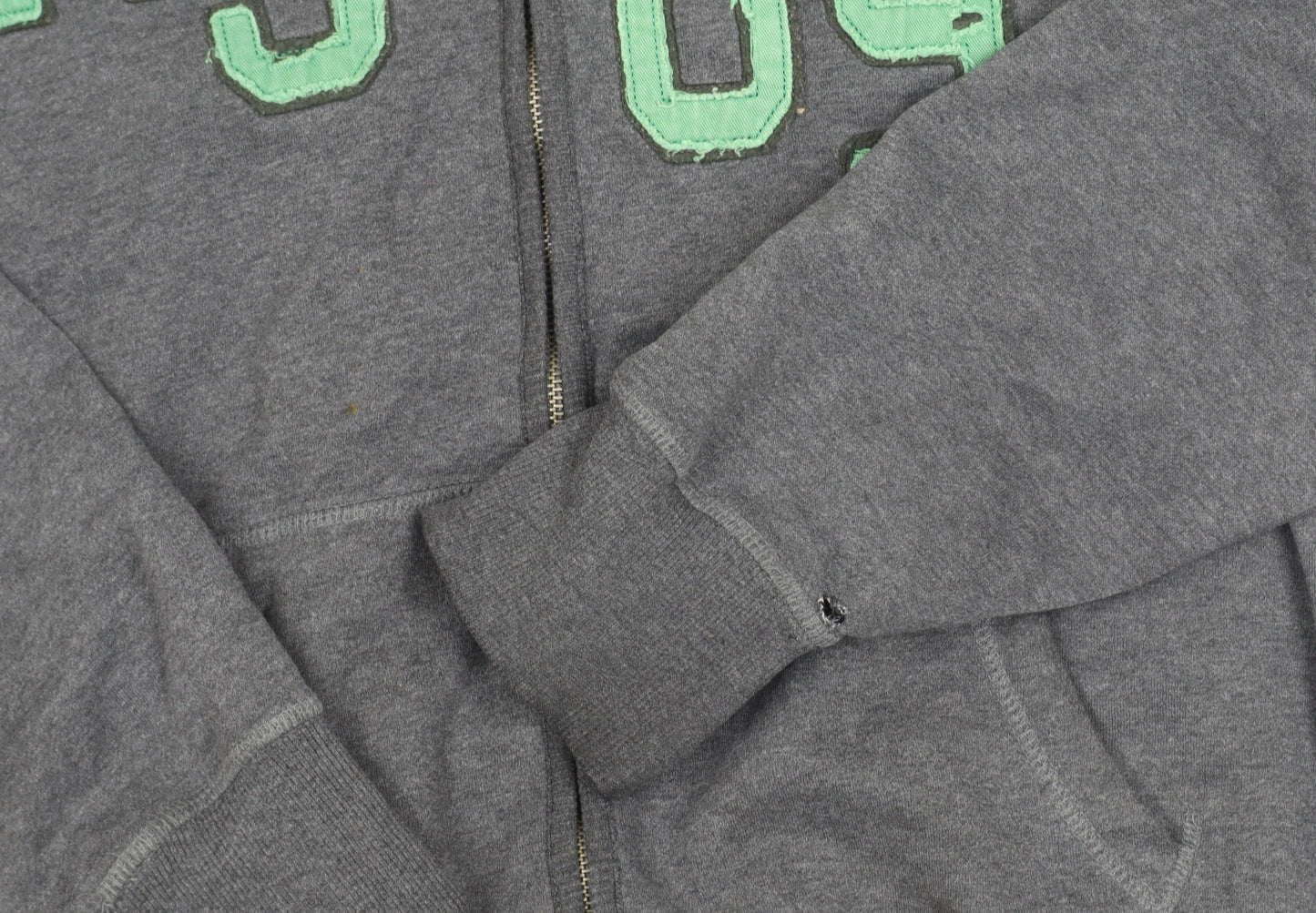 Authentic Apparel Men’s Grey L Hoodie Jacket Full Zip Sports Casual