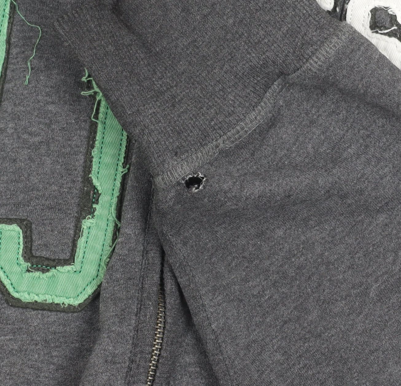 Authentic Apparel Men’s Grey L Hoodie Jacket Full Zip Sports Casual