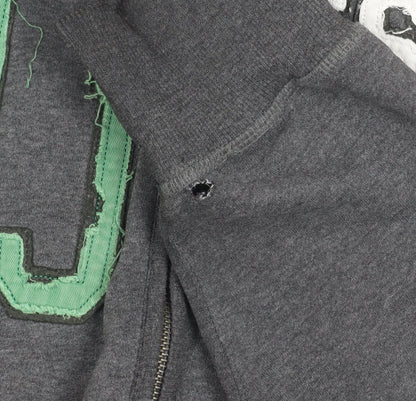 Authentic Apparel Men’s Grey L Hoodie Jacket Full Zip Sports Casual