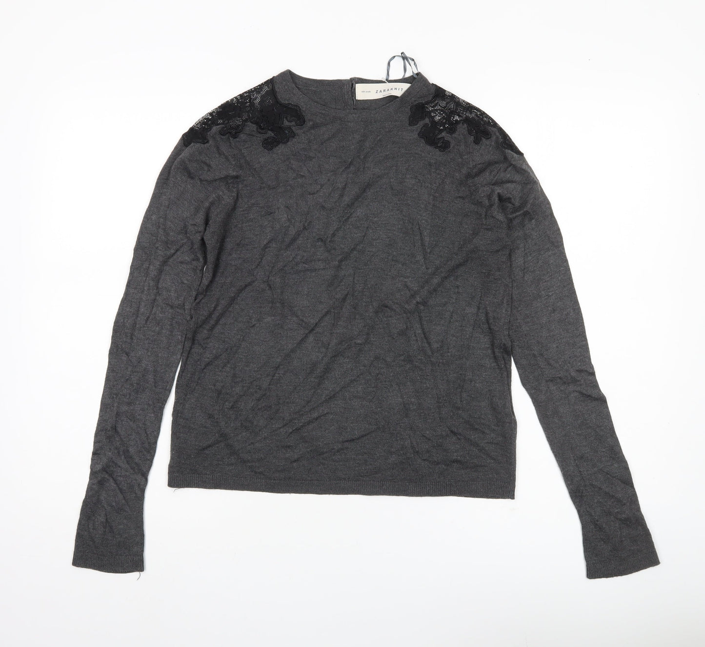 Womens UK Size 14 Zara Grey Pullover Jumper