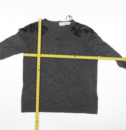 Womens UK Size 14 Zara Grey Pullover Jumper