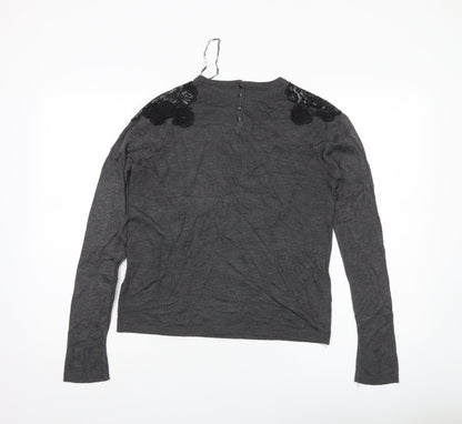 Womens UK Size 14 Zara Grey Pullover Jumper