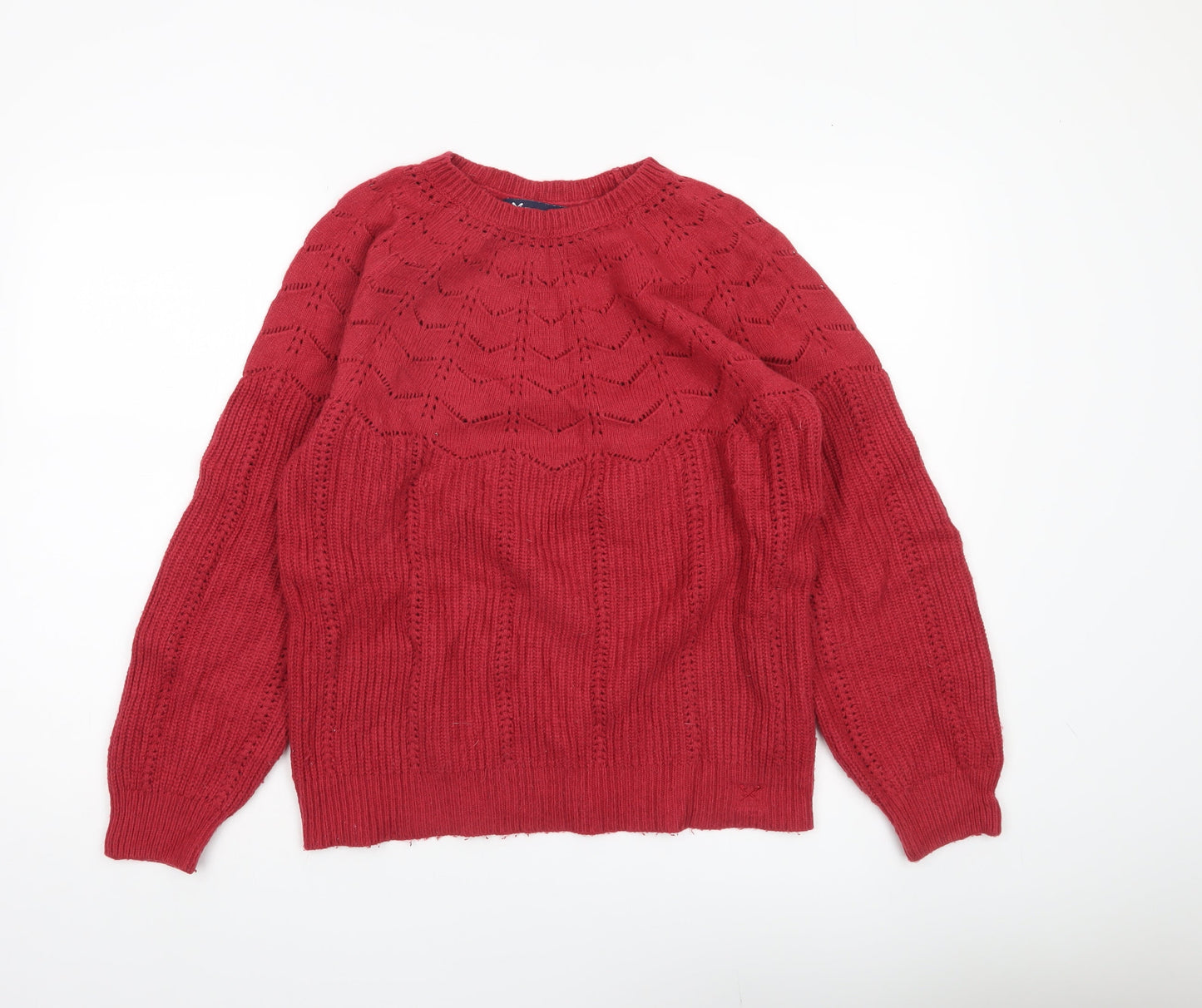 Womens UK Size 14 Crew Clothing Company Red Pullover Jumper