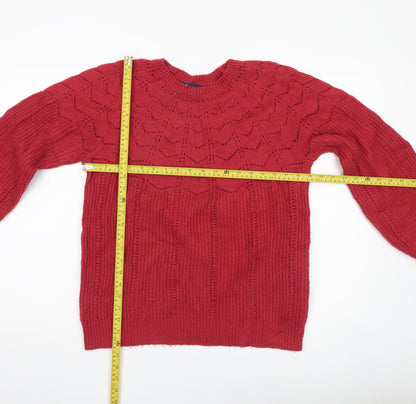 Womens UK Size 14 Crew Clothing Company Red Pullover Jumper
