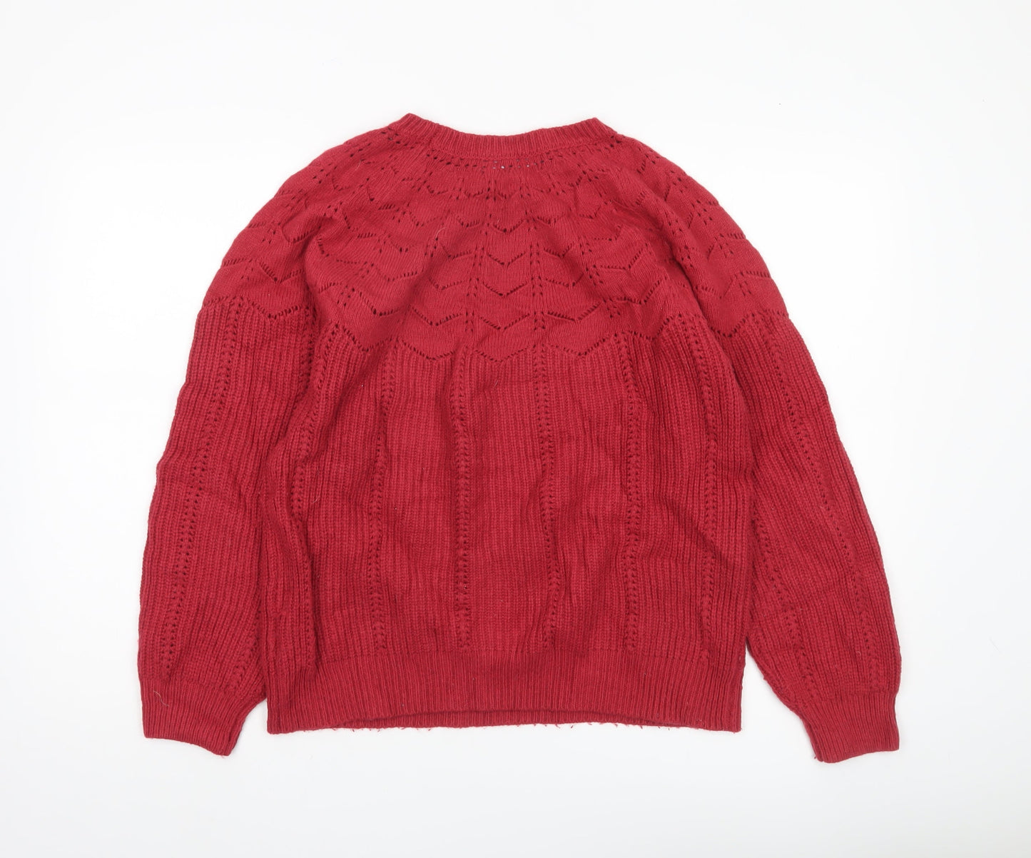 Womens UK Size 14 Crew Clothing Company Red Pullover Jumper