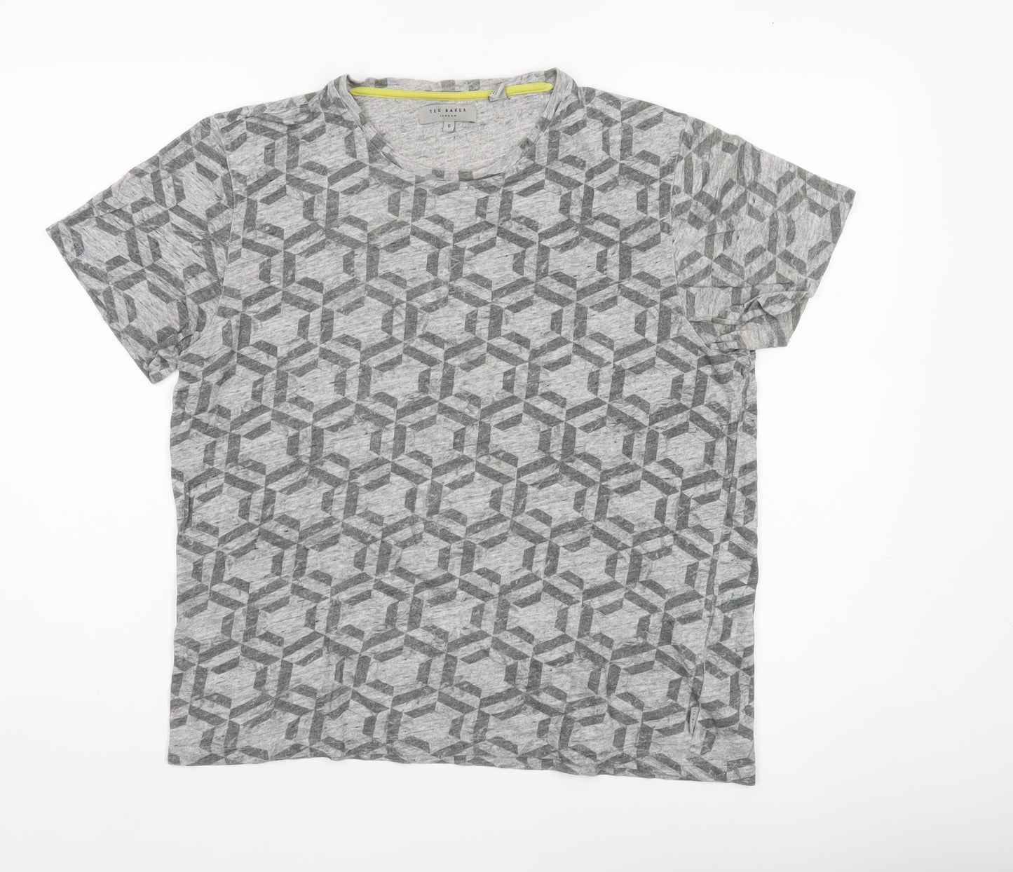 Womens UK Size S Ted Baker Grey Basic T-Shirt