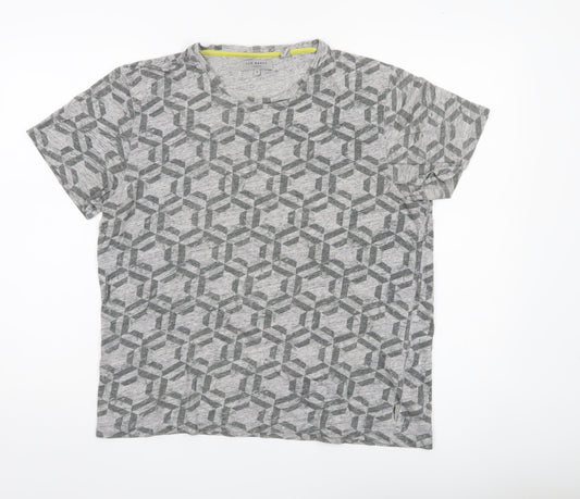 Womens UK Size S Ted Baker Grey Basic T-Shirt
