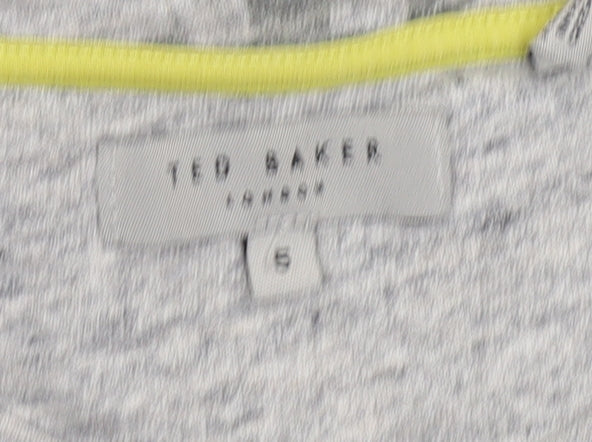 Womens UK Size S Ted Baker Grey Basic T-Shirt