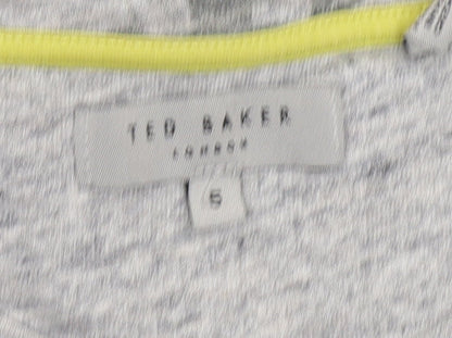 Womens UK Size S Ted Baker Grey Basic T-Shirt