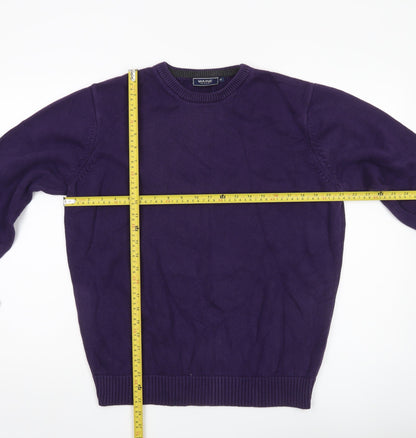 Maine New England Men’s Purple Medium Cotton Crew Neck Jumper