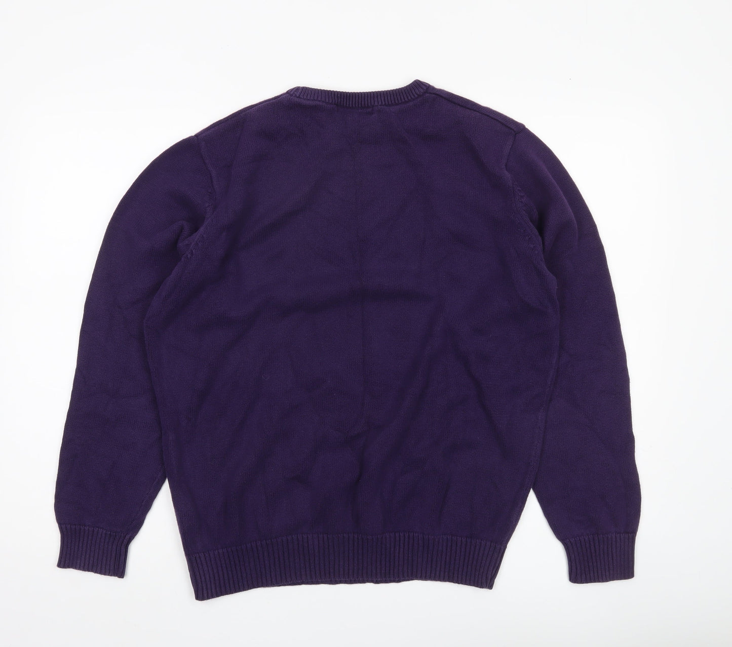 Maine New England Men’s Purple Medium Cotton Crew Neck Jumper