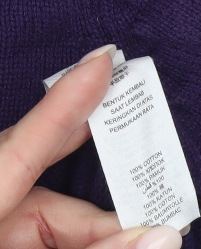 Maine New England Men’s Purple Medium Cotton Crew Neck Jumper