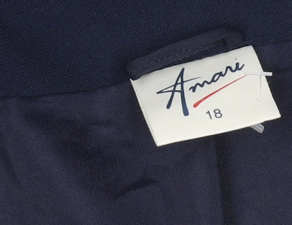 Amari Women's Blue Size 18 Double-Breasted Short Sleeve Jacket