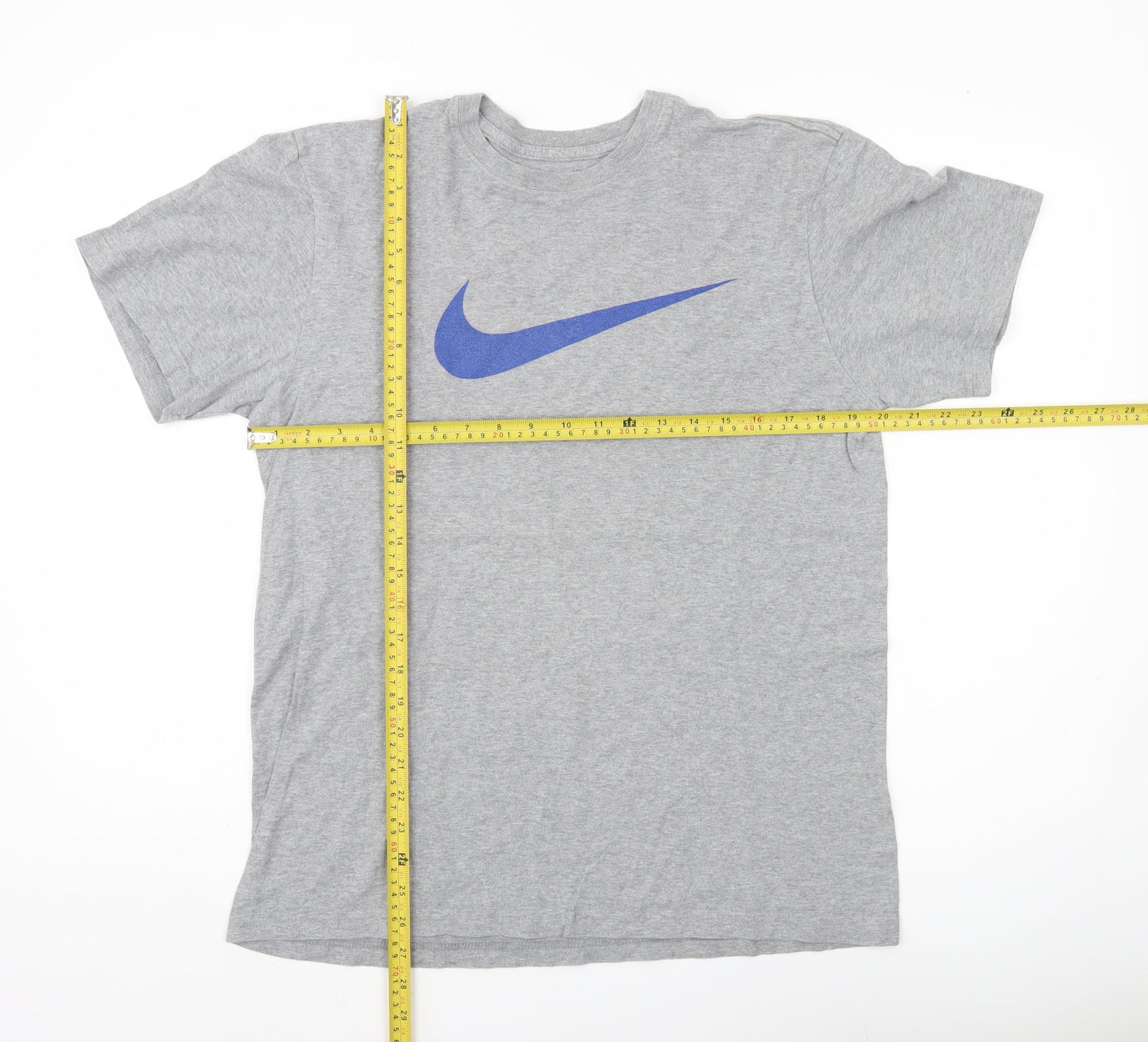Nike Men's Grey L Regular Fit Graphic Logo Sports T-Shirt