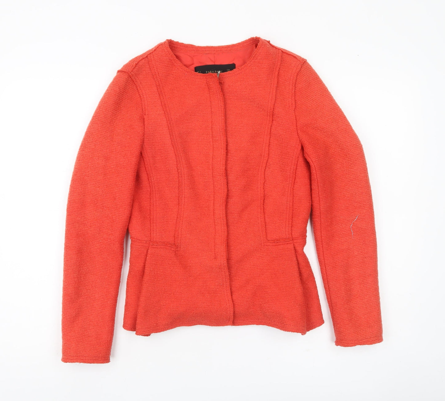 Womens UK Size S Zara Basic Red Basic Jacket