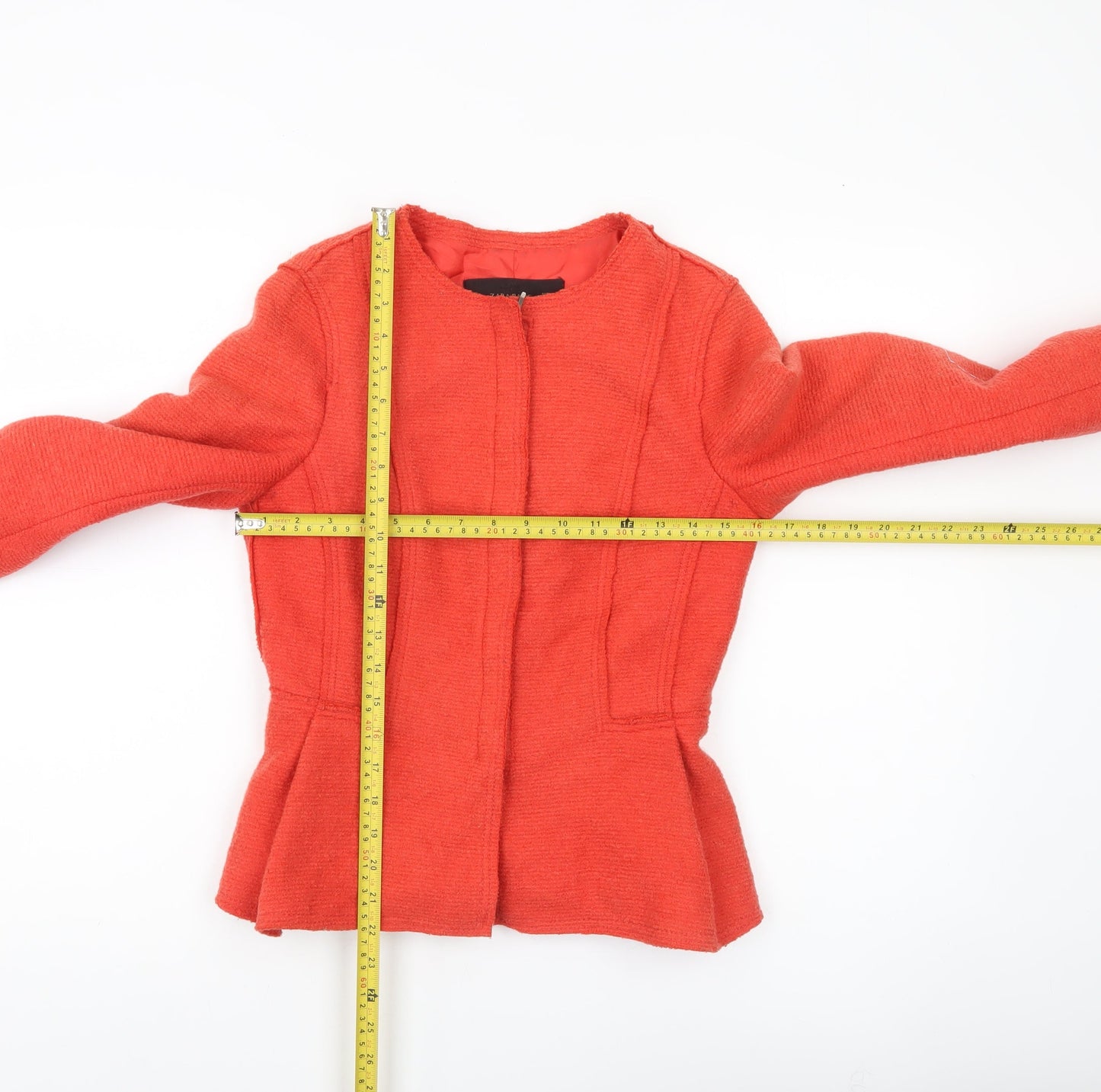 Womens UK Size S Zara Basic Red Basic Jacket