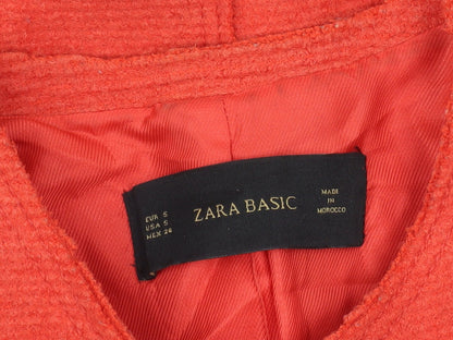 Womens UK Size S Zara Basic Red Basic Jacket