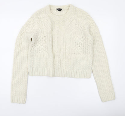 Womens UK Size 12 Topshop Ivory Pullover Jumper