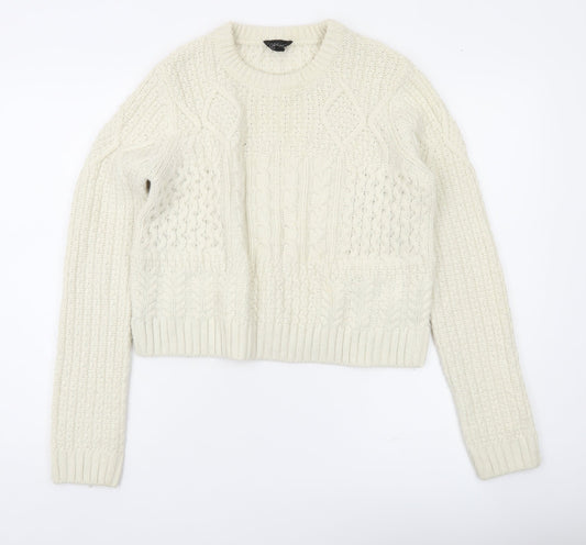 Womens UK Size 12 Topshop Ivory Pullover Jumper