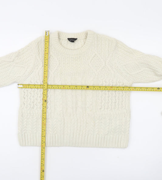 Womens UK Size 12 Topshop Ivory Pullover Jumper