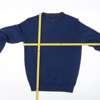 New Look Men’s Blue Small Crew Neck Acrylic Pullover Jumper