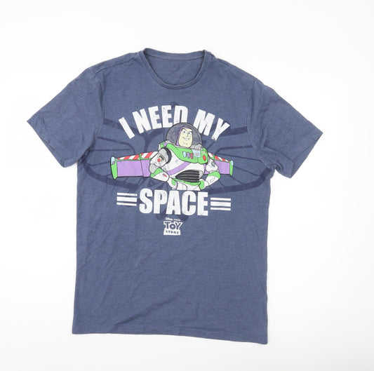 George Men’s Blue Toy Story Buzz Lightyear Graphic T-Shirt Size S