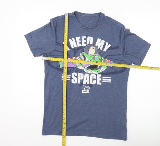 George Men’s Blue Toy Story Buzz Lightyear Graphic T-Shirt Size S