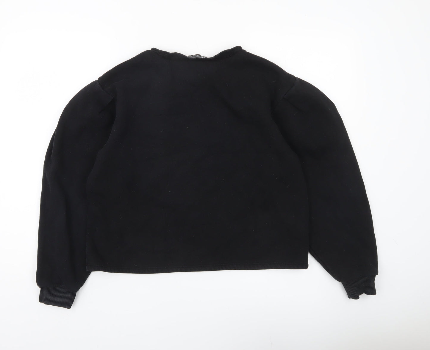 Zara Women Black Studded Pullover Sweatshirt Size S