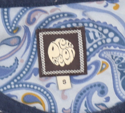 Pretty Green Men's Multicoloured Striped Cotton T-Shirt Size S