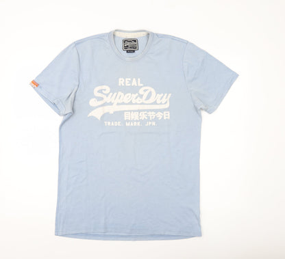 Superdry Men’s Blue Graphic Print Vintage Logo T-Shirt Size L