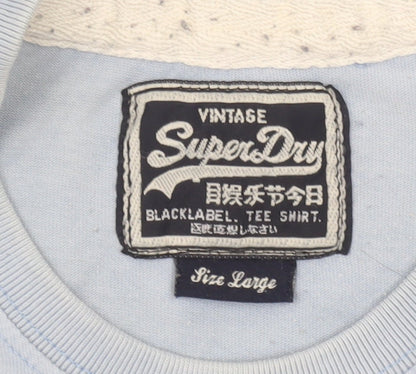 Superdry Men’s Blue Graphic Print Vintage Logo T-Shirt Size L
