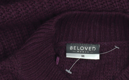 Womens UK Size M Beloved Purple Pullover Jumper