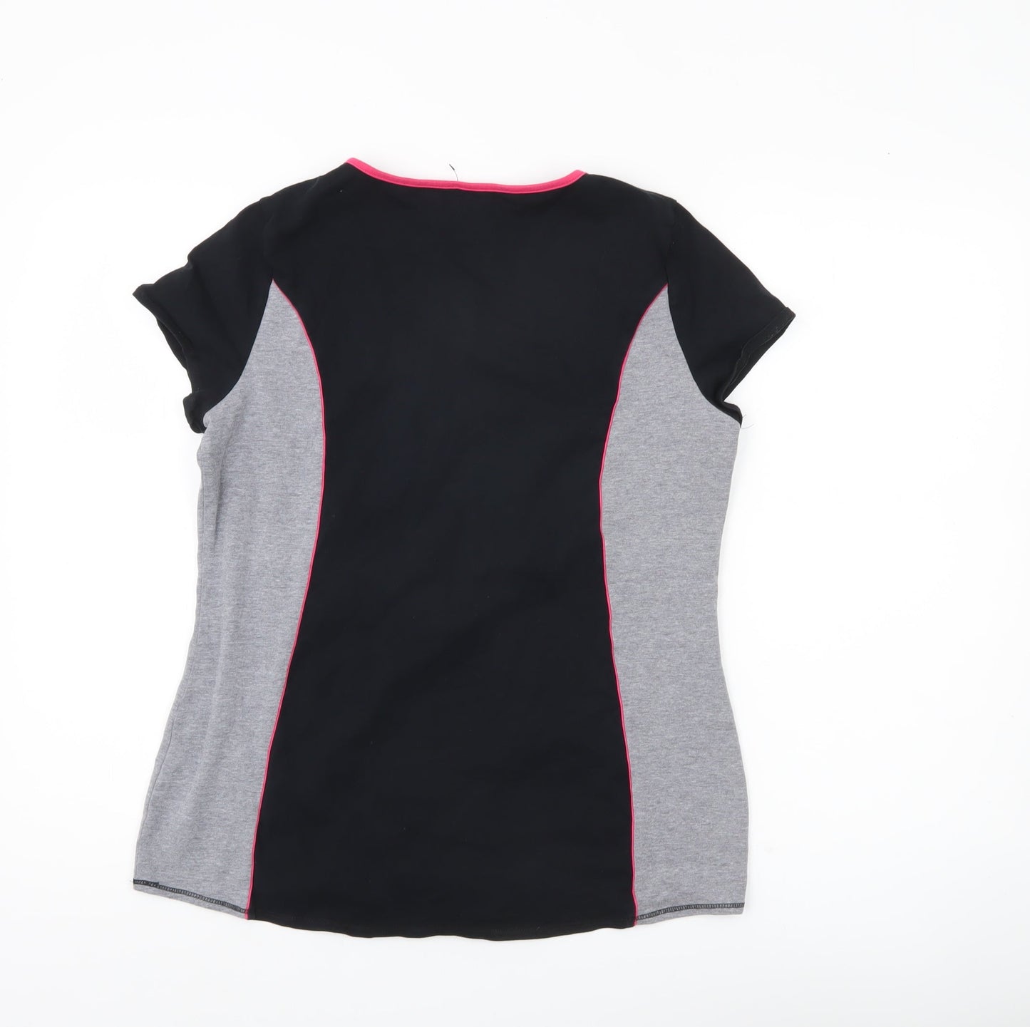 Marks and Spencer Womens Black Grey Pink Activewear T-Shirt UK 16