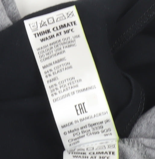 Marks and Spencer Womens Black Grey Pink Activewear T-Shirt UK 16