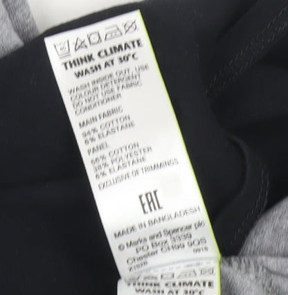 Marks and Spencer Womens Black Grey Pink Activewear T-Shirt UK 16