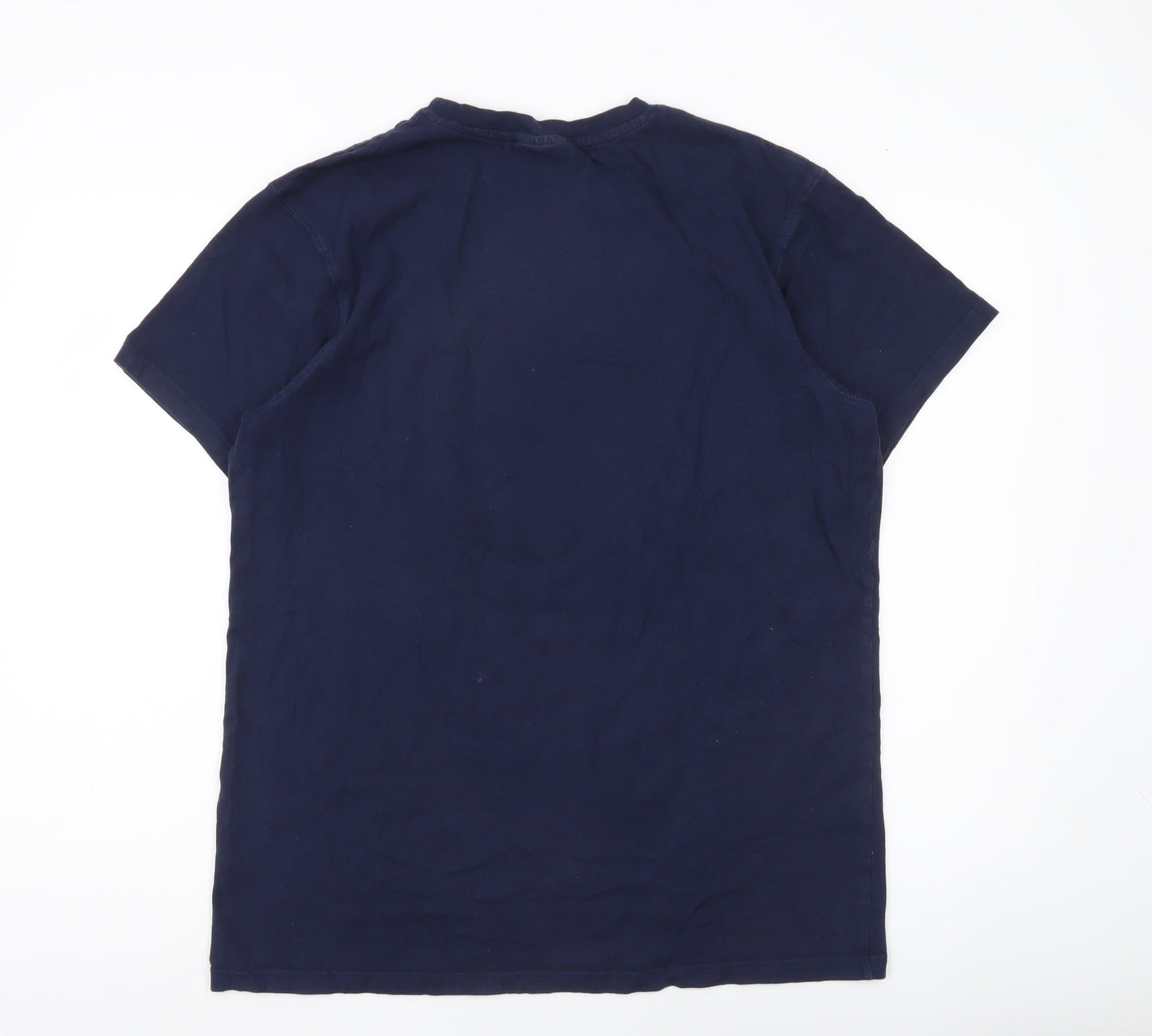 McKenzie Men’s Blue Logo Graphic T-Shirt Size L Crew Neck Cotton