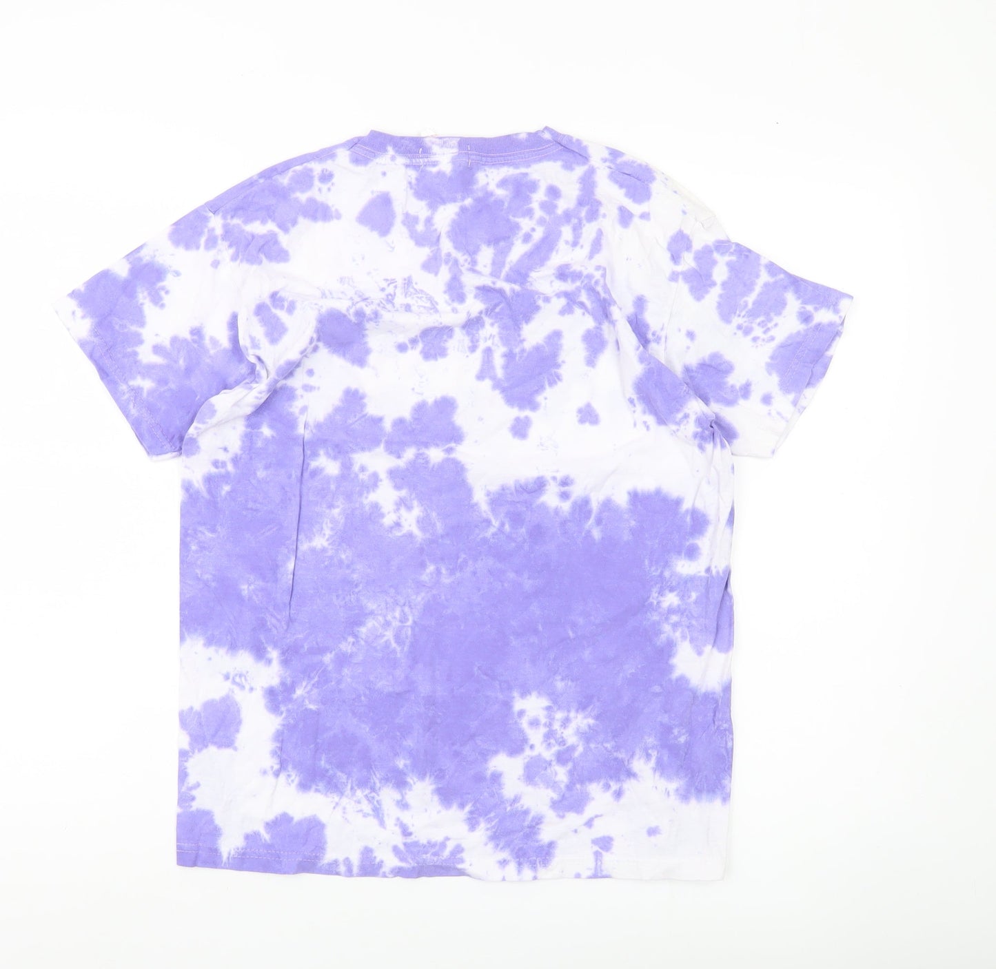 PrettyLittleThing Womens Purple Tie Dye Cotton T-Shirt Size S