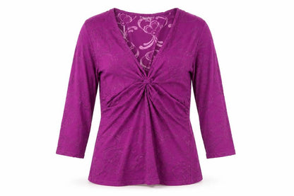 Womens UK Size 14 Wallis Purple Wrap Blouse