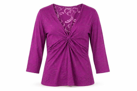 Womens UK Size 14 Wallis Purple Wrap Blouse