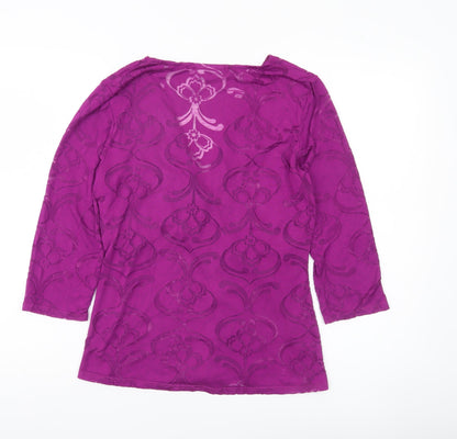 Womens UK Size 14 Wallis Purple Wrap Blouse