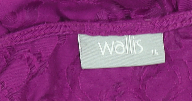Womens UK Size 14 Wallis Purple Wrap Blouse