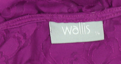 Womens UK Size 14 Wallis Purple Wrap Blouse