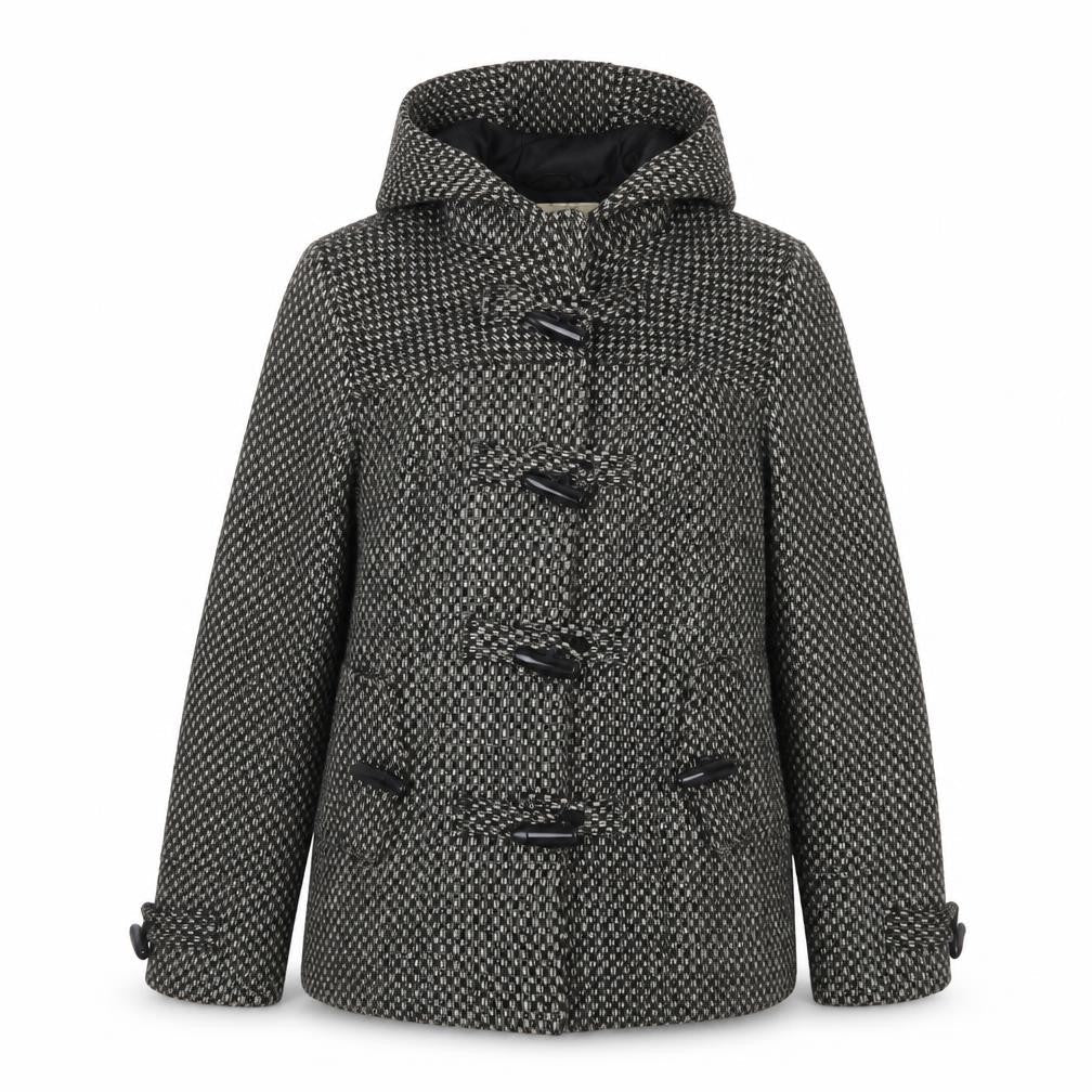 Womens UK Size 12 BHS Black Duffle Coat