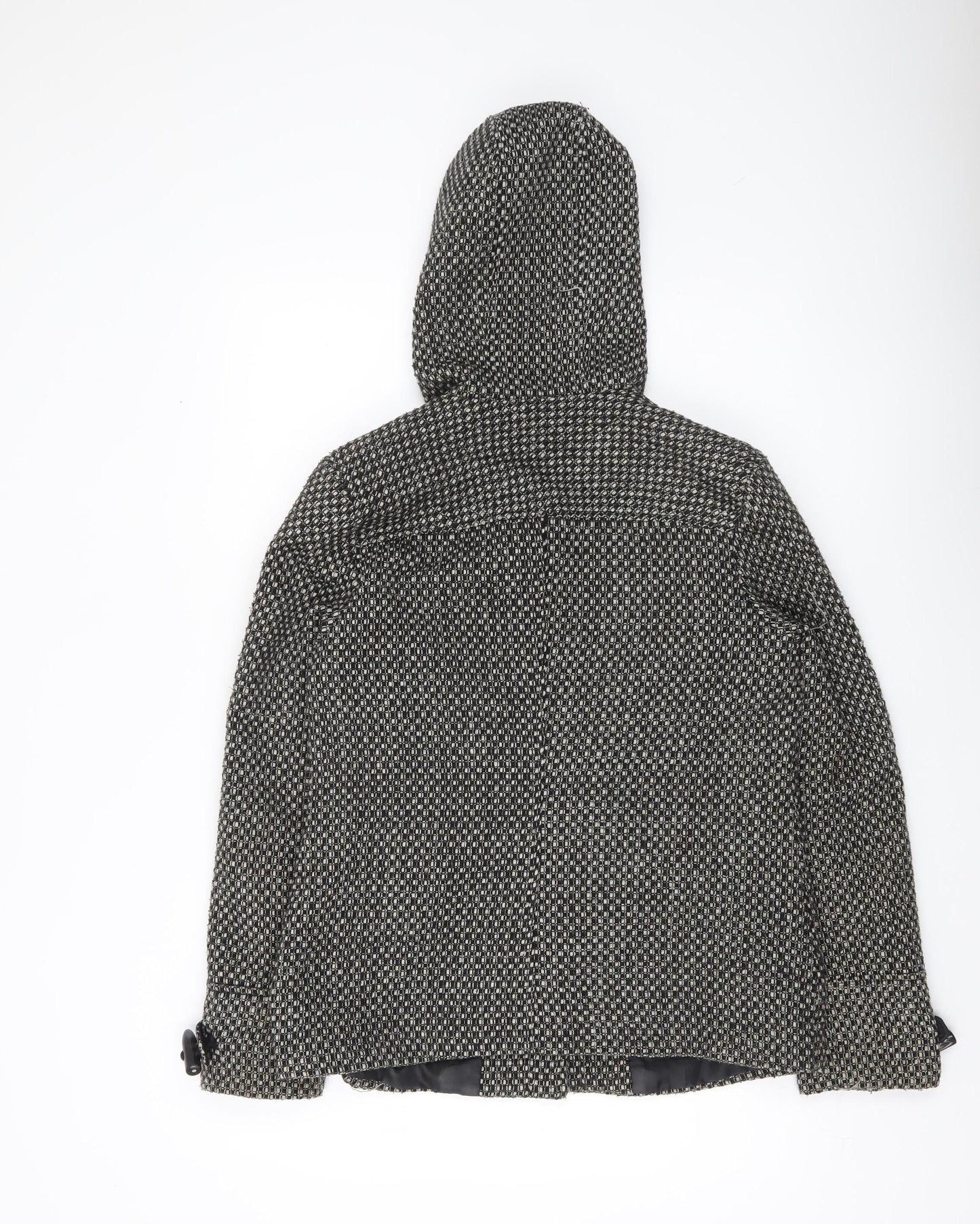 Womens UK Size 12 BHS Black Duffle Coat